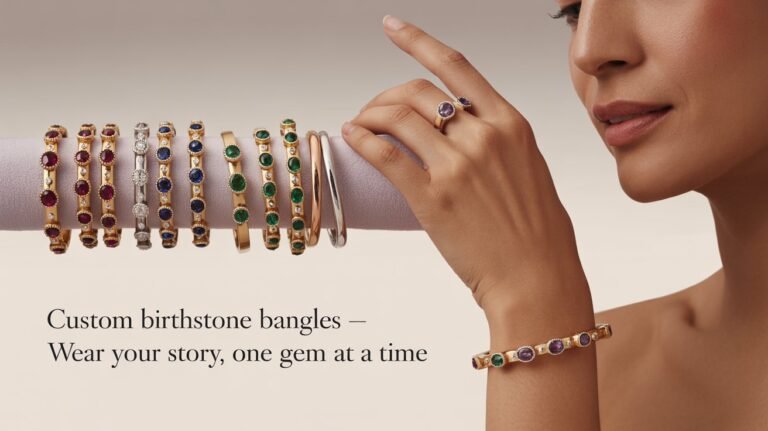 Birthstone Bangles – Wear Your Story, One Gem at a Time Custom Birthstone Bangles