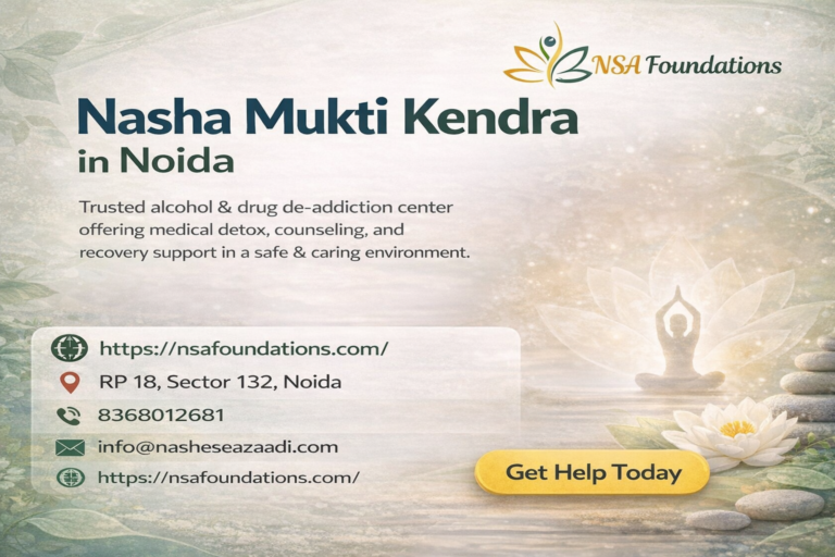 NSA Foundations is a trusted rehab centre in Noida helping individuals overcome addiction with dignity, personalised care, counselling, and a peaceful healing environment.