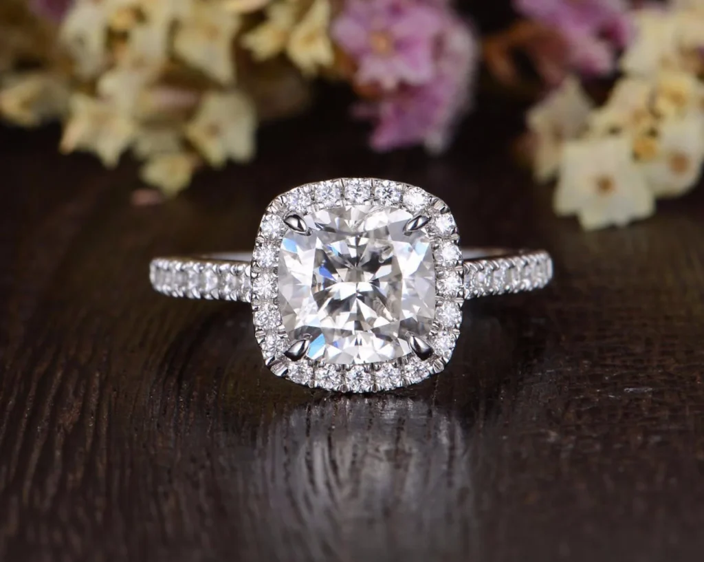 The Ultimate Guide to Moissanite Halo Engagement Rings Moissanite Halo Engagement Rings