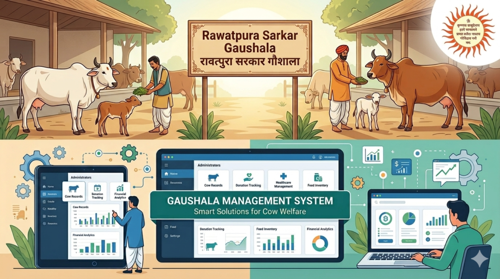Gaushala Management System – Smart Solutions by Rawatpura Sarkar Gaushala Gaushala Management System